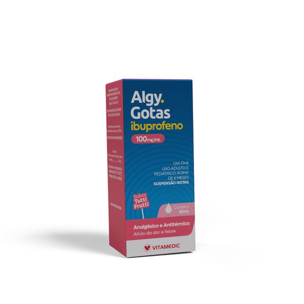 Ibuprofeno 100mg/ml Vitamedic Algy Gotas Tutti Fruit Frasco 20ml